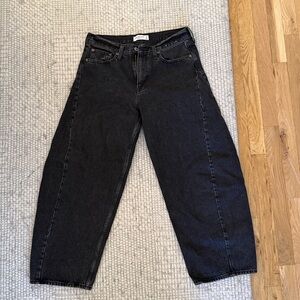 Abercrombie & Fitch Black Women Barrel Jeans